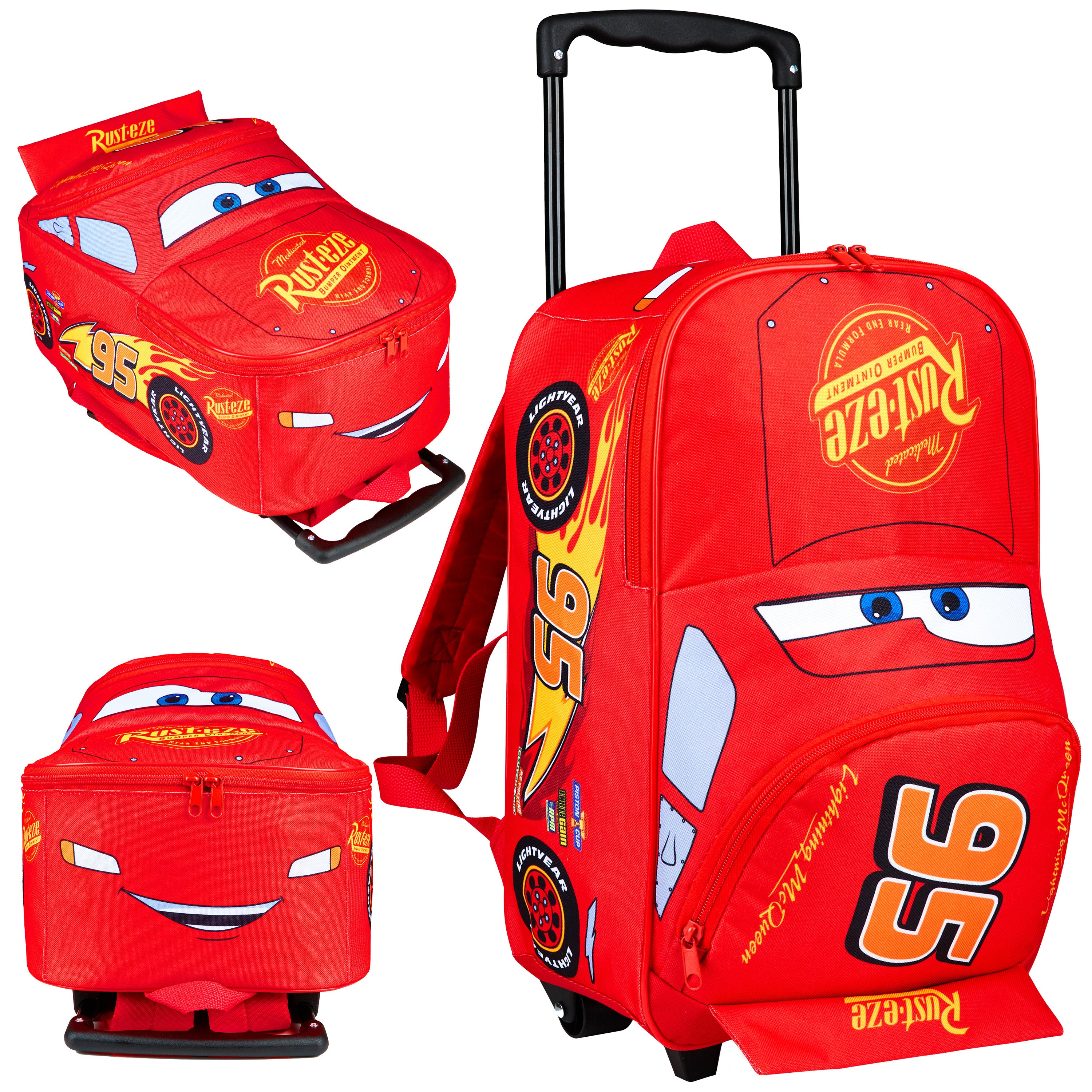 american tourister kids backpack cars Disney Cars Suitcase Kids Trolley Backpack Wheeled Travel Bag 42 x 30c – Get Trend