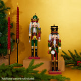 DECO EXPRESS Nutcracker Pack of 2 Wooden Nutcracker Soldier 30cm Festive Christmas Decoration Xmas Ornaments - Get Trend