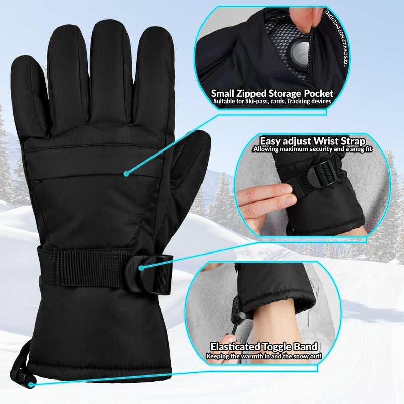 CityComfort Womens Skiing Gloves - Fleece Lined Touch Screen Gloves - Get Trend