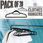 Deco Express Velvet Hangers, Space Saving Non Slip Coat Hangers for Clothes - 20 Pack - Get Trend