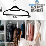 Deco Express Velvet Hangers, Space Saving Non Slip Coat Hangers for Clothes - 20 Pack - Get Trend