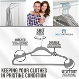 Deco Express Velvet Hangers, Space Saving Non Slip Coat Hangers for Clothes - 20 Pack - Get Trend