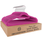 Deco Express Velvet Hangers, Space Saving Non Slip Coat Hangers for Clothes - 20 Pack - Get Trend