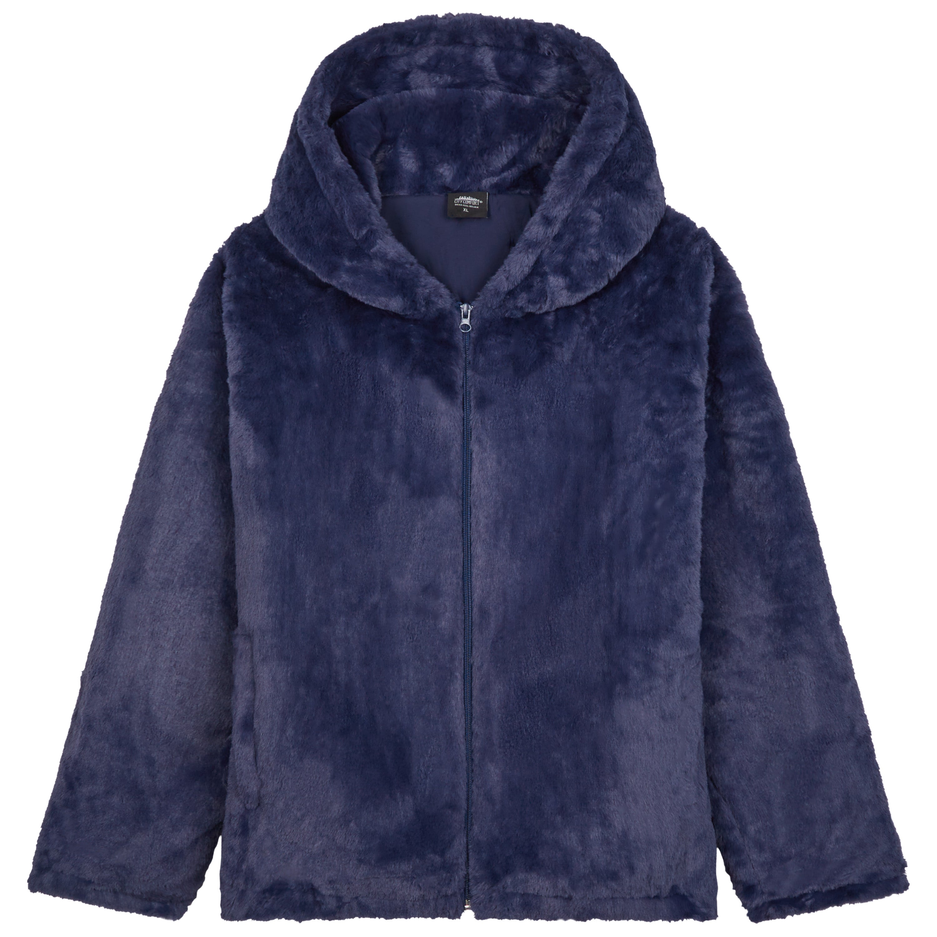 Womens Fluffy Coat with Hood, Cosy Stylish Faux Fur - Gifts for Her - Get Trend