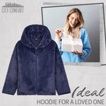 Womens Fluffy Coat with Hood, Cosy Stylish Faux Fur - Gifts for Her - Get Trend