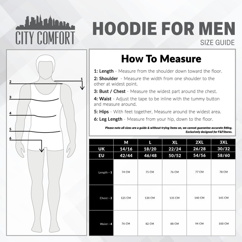 CityComfort Mens Hoodies - Hoodies for Men and Teenagers - Get Trend