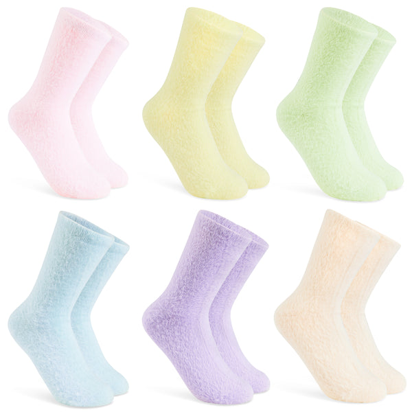 CityComfort Fluffy Socks Women Teenagers - Pack of 6 - Get Trend