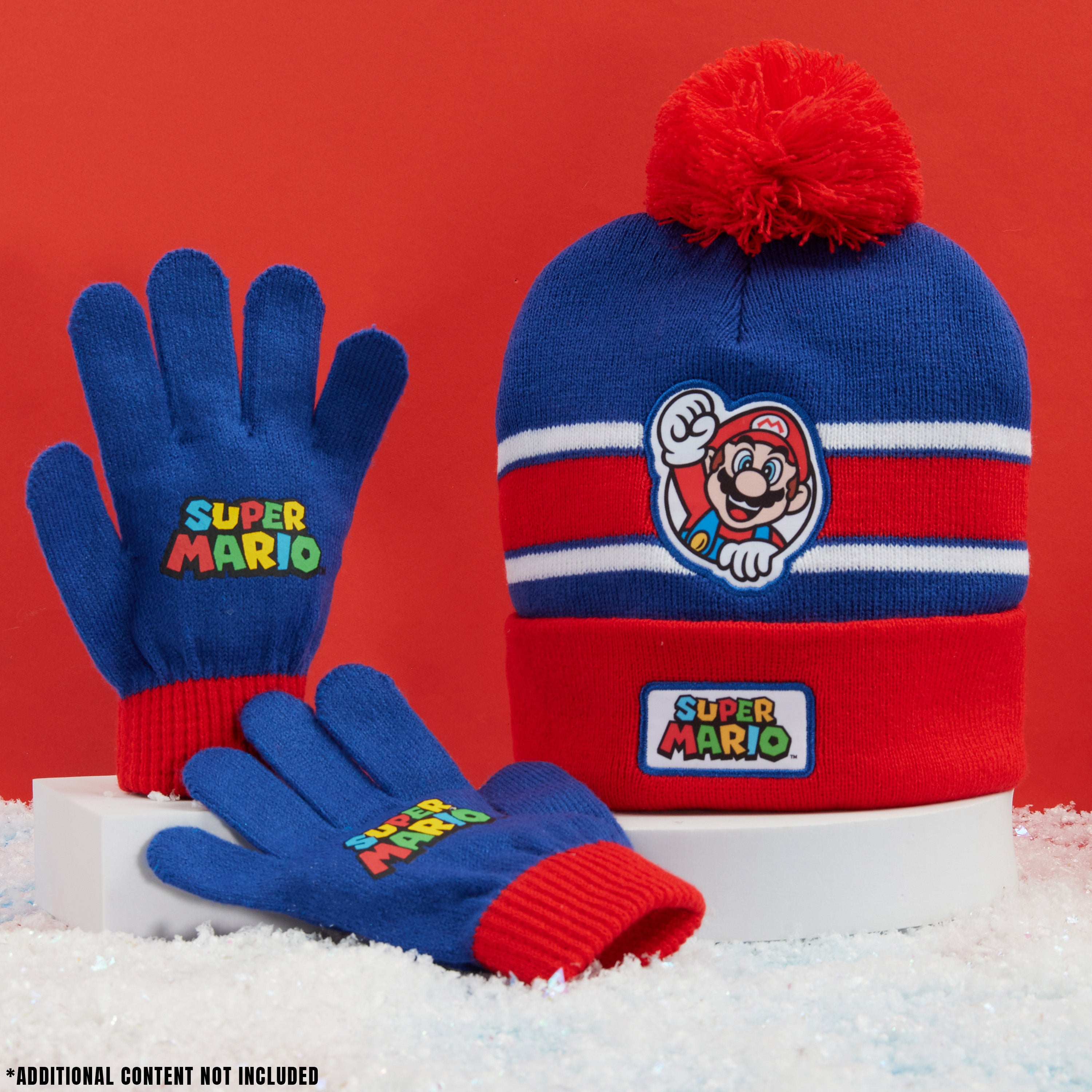 Super Mario Boys Winter Accessories Set, for School Travel - Boys Gifts - Get Trend