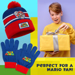 Super Mario Boys Winter Accessories Set, for School Travel - Boys Gifts - Get Trend