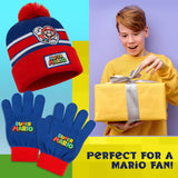 Super Mario Boys Winter Accessories Set, for School Travel - Boys Gifts - Get Trend
