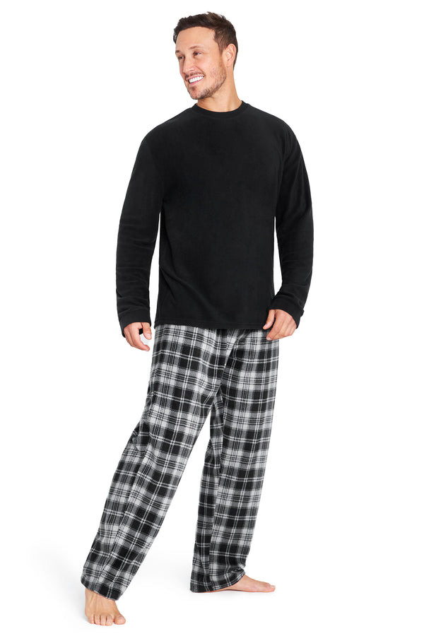 CityComfort Mens Pyjamas Set, 2 Piece Set Loungewear - Black & Grey Pyjama Set - Get Trend