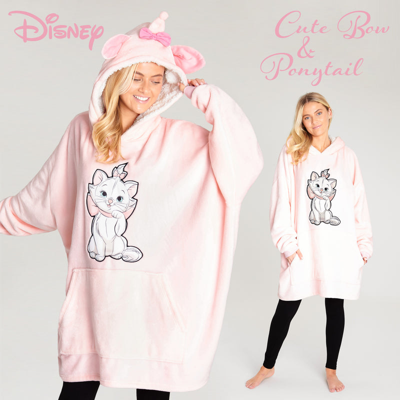 Disney Women's Hoodies, Oversized Blanket Hoodie - Marie - Get Trend