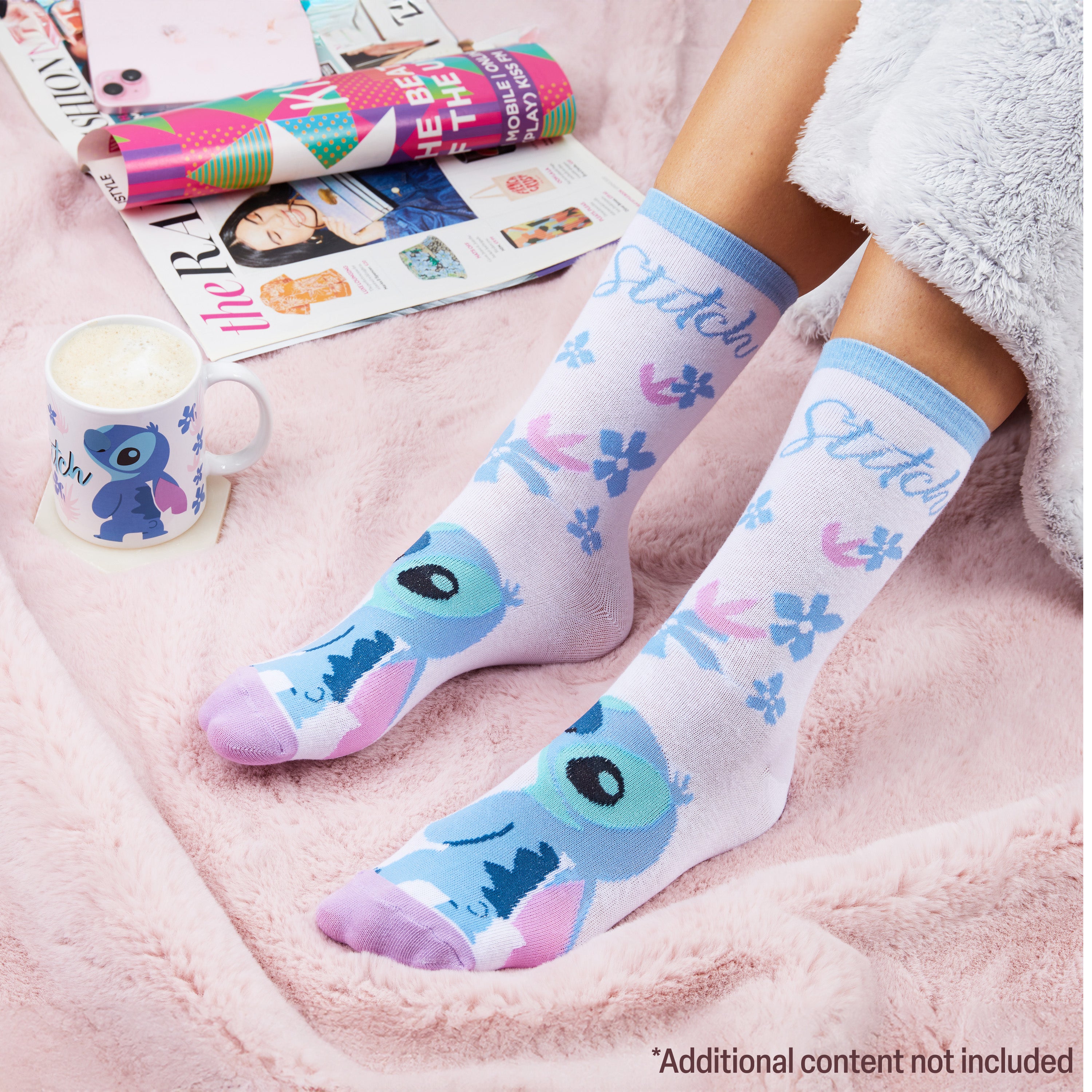 Disney Stitch Mug and Socks Gift Set for Women Calf Socks and Mug Stitch Gifts - Get Trend