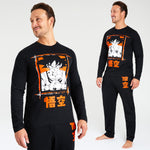 Dragon Ball Z Mens Long Pyjama Set, Soft Comfortable PJs Loungewear - Gifts for Men - Get Trend