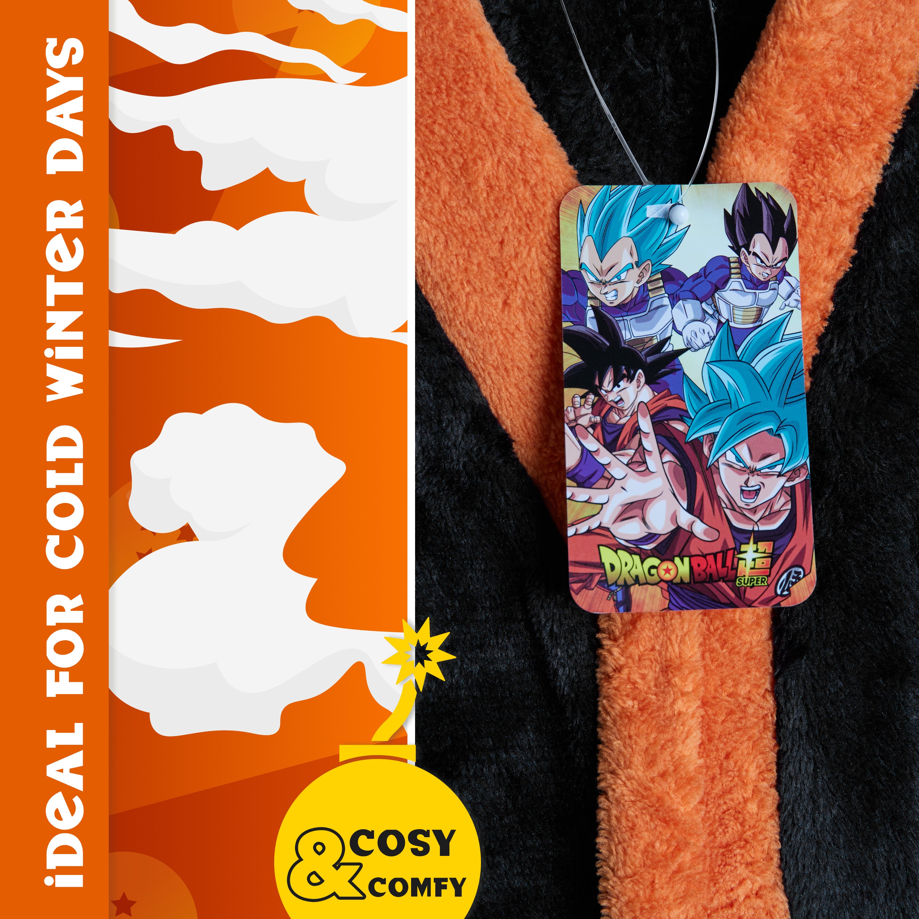Dragon Ball Z Mens Fleece Dressing Gown Fluffy Bathrobe Loungewear Gifts for Him - Get Trend
