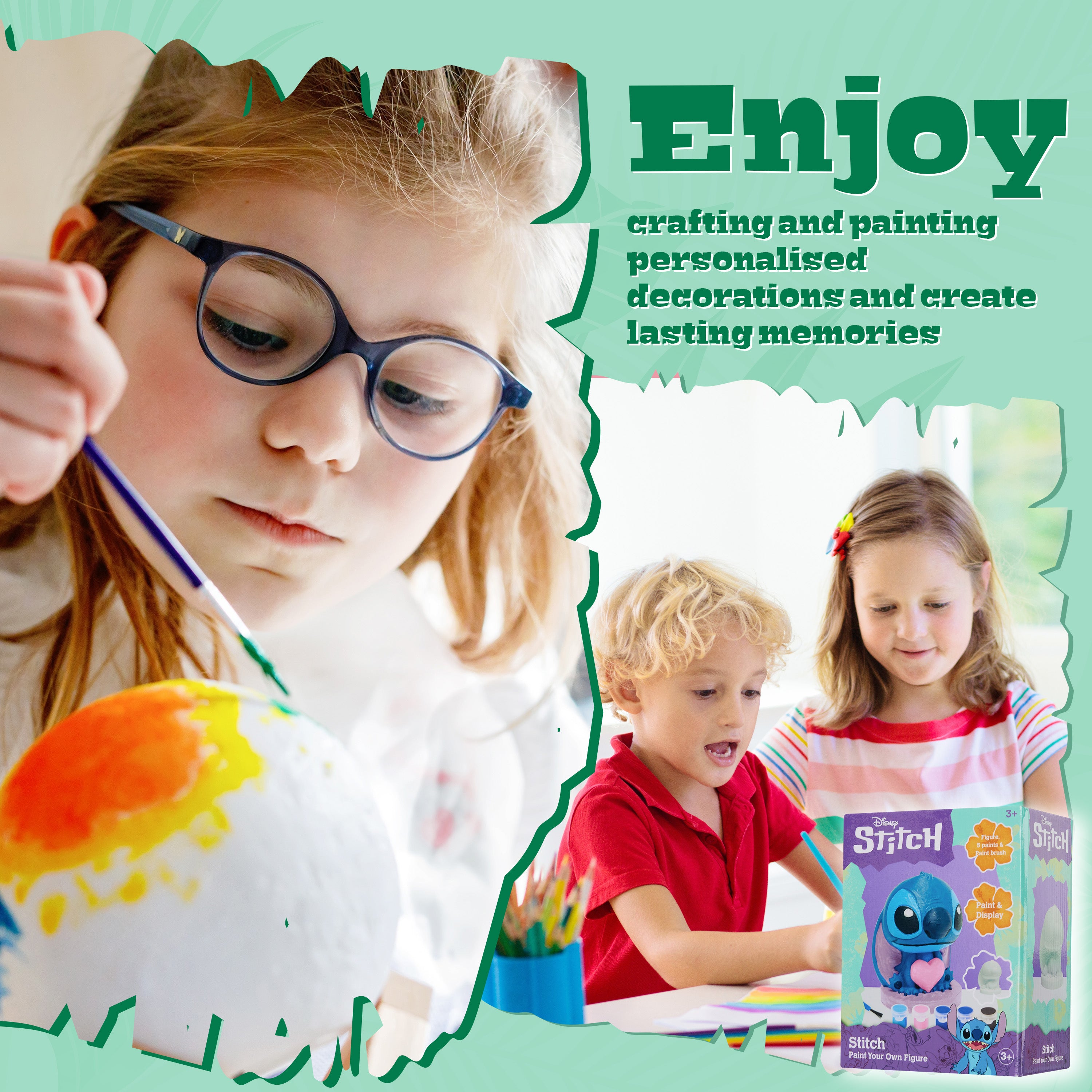 Stitch Paint Your Own Plaster Figures Set for Kids Teenagers DIY Crafts Art Set Activity - Stitch Gifts (Multi Stitch - 1 Pack) - Get Trend