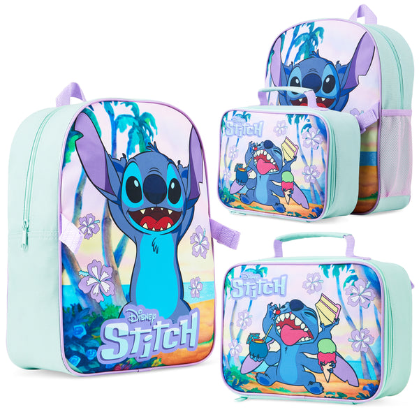 Disney Stitch School Bags for Girls with Detachable Lunch Bag - Get Trend