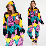 Disney The Nightmare Before Christmas Womens Fleece Onesie with Hood, Cosy Loungewear - Gifts for Her - Get Trend