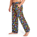 Pac-Man Mens Pyjama Bottoms, Comfy Cotton PJs Loungewear Trousers with Pockets - Gifts for Him - Get Trend