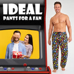 Pac-Man Mens Pyjama Bottoms, Comfy Cotton PJs Loungewear Trousers with Pockets - Gifts for Him - Get Trend