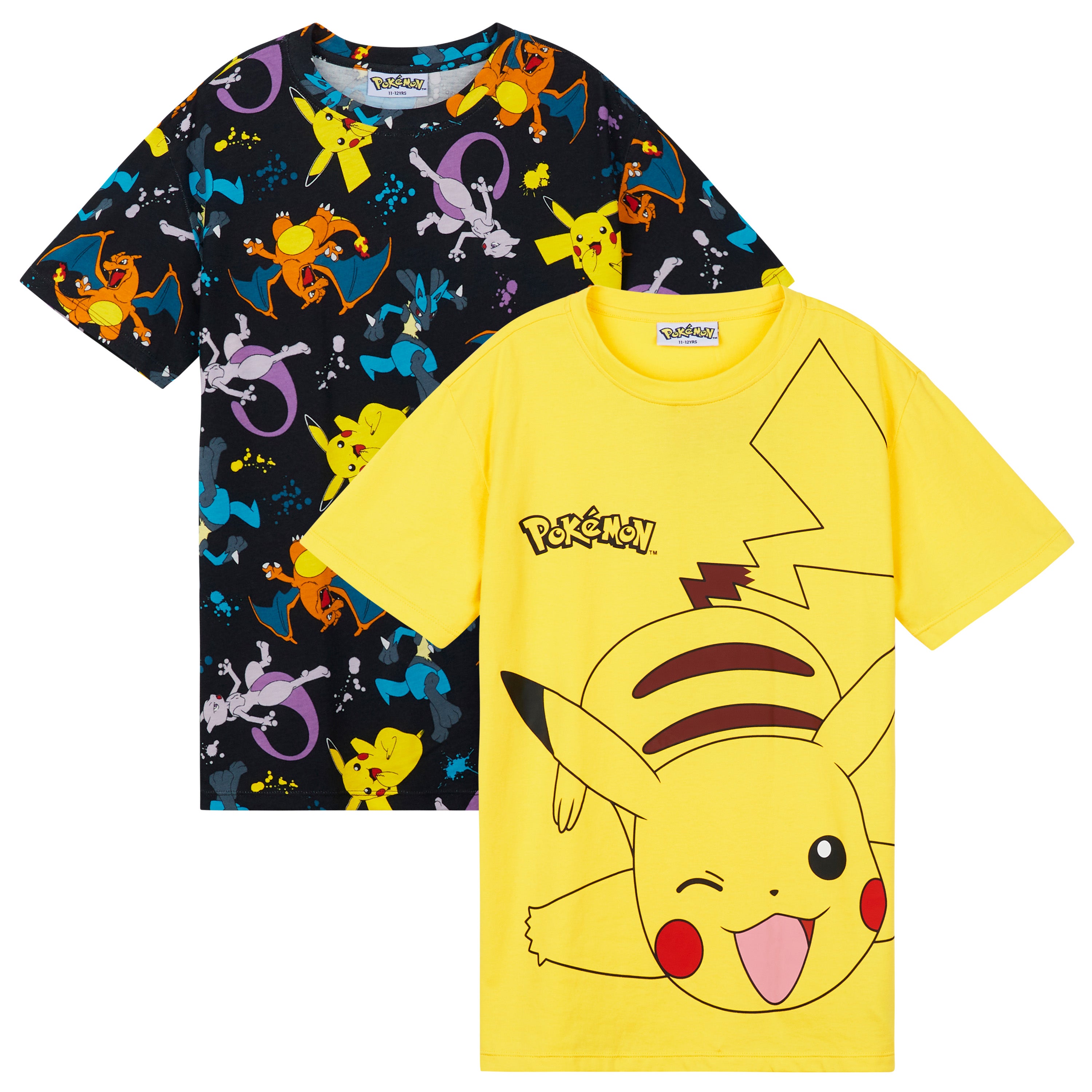 Pokemon Boys Crew Neck T-Shirts, Soft Breathable Material Pack of
