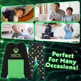 Xbox Boys Long Pyjama Set, 2 Piece Soft Comfortable Cotton PJs Loungewear - Get Trend