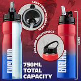 England FA Water Bottle with Straw - Metal Water Bottle for Football Fans - Get Trend