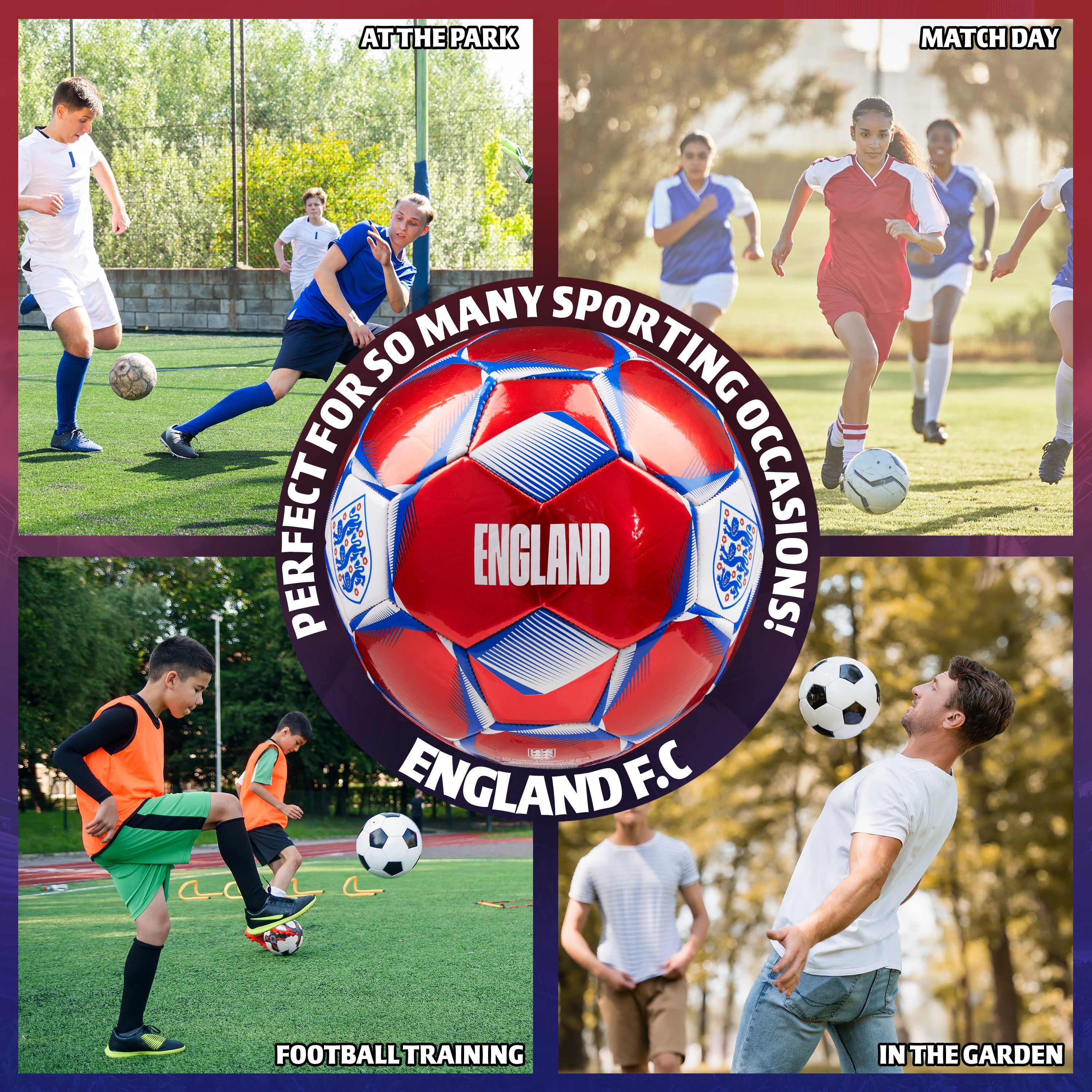 England FA Football - Soccer Ball for Adults & Teenagers - Size 5 - Get Trend