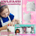 Gabby's Dollhouse Paint Your Own Plaster Figures Set of 2 for Girls DIY Crafts Art Set Activity - Gifts for Girls - Get Trend
