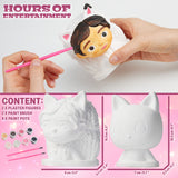 Gabby's Dollhouse Paint Your Own Plaster Figures Set of 2 for Girls DIY Crafts Art Set Activity - Gifts for Girls - Get Trend