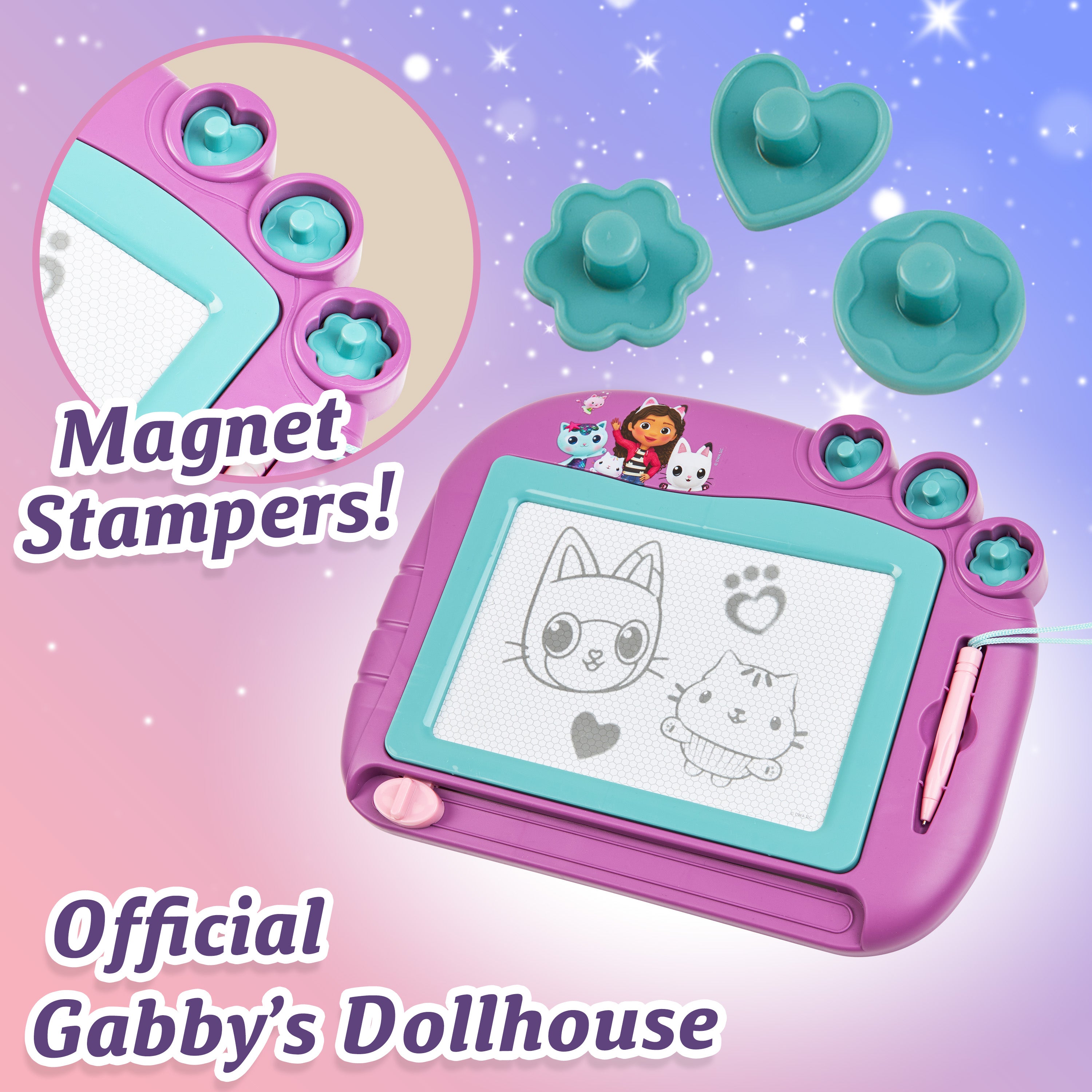 Gabby's Dollhouse Magnetic Drawing Board for Kids Magic Scribbler Erasable Toy - Get Trend