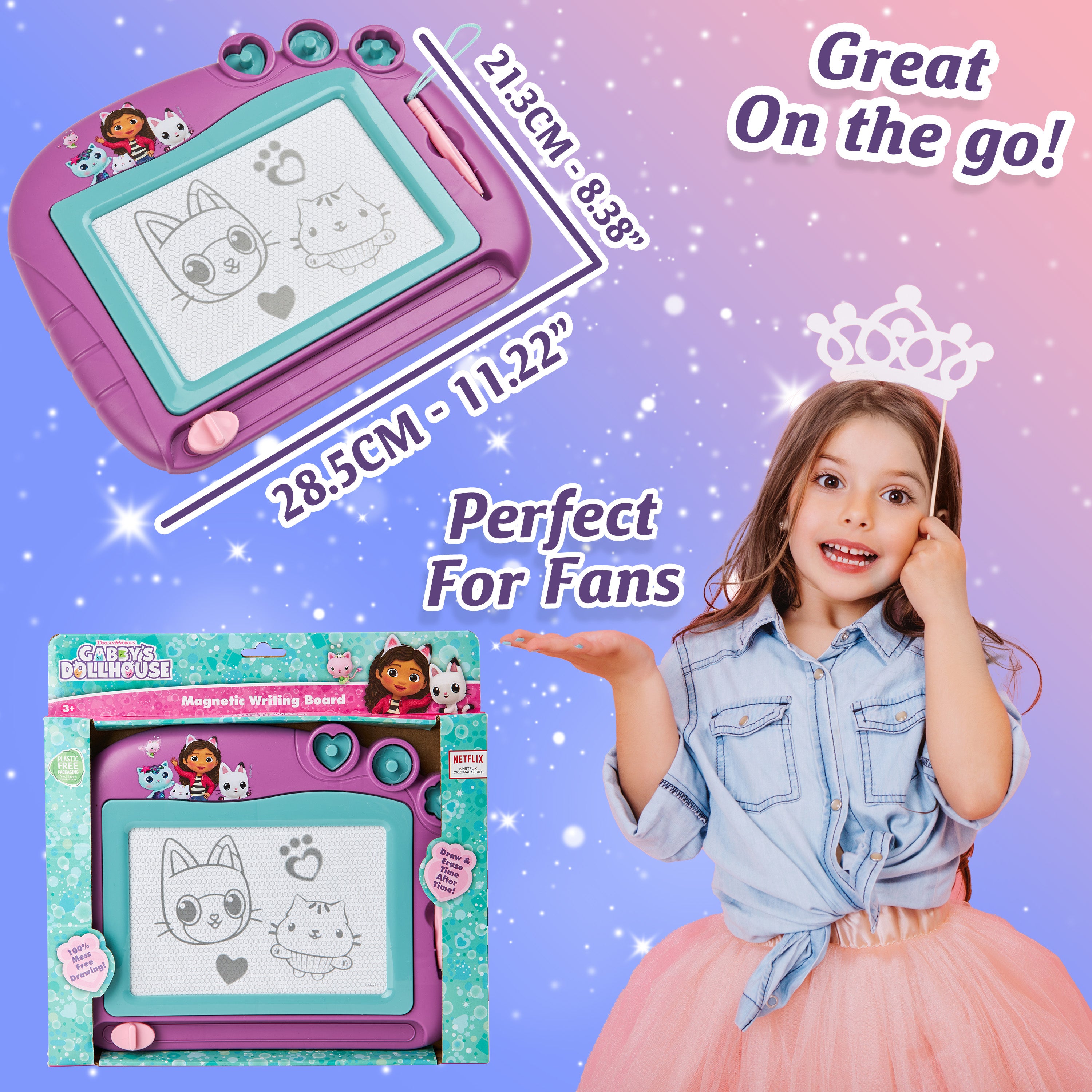 Gabby's Dollhouse Magnetic Drawing Board for Kids Magic Scribbler Erasable Toy - Get Trend