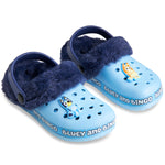 Bluey Kids Clogs with Removable Fur Lining & Charms Garden Shoes - Get Trend