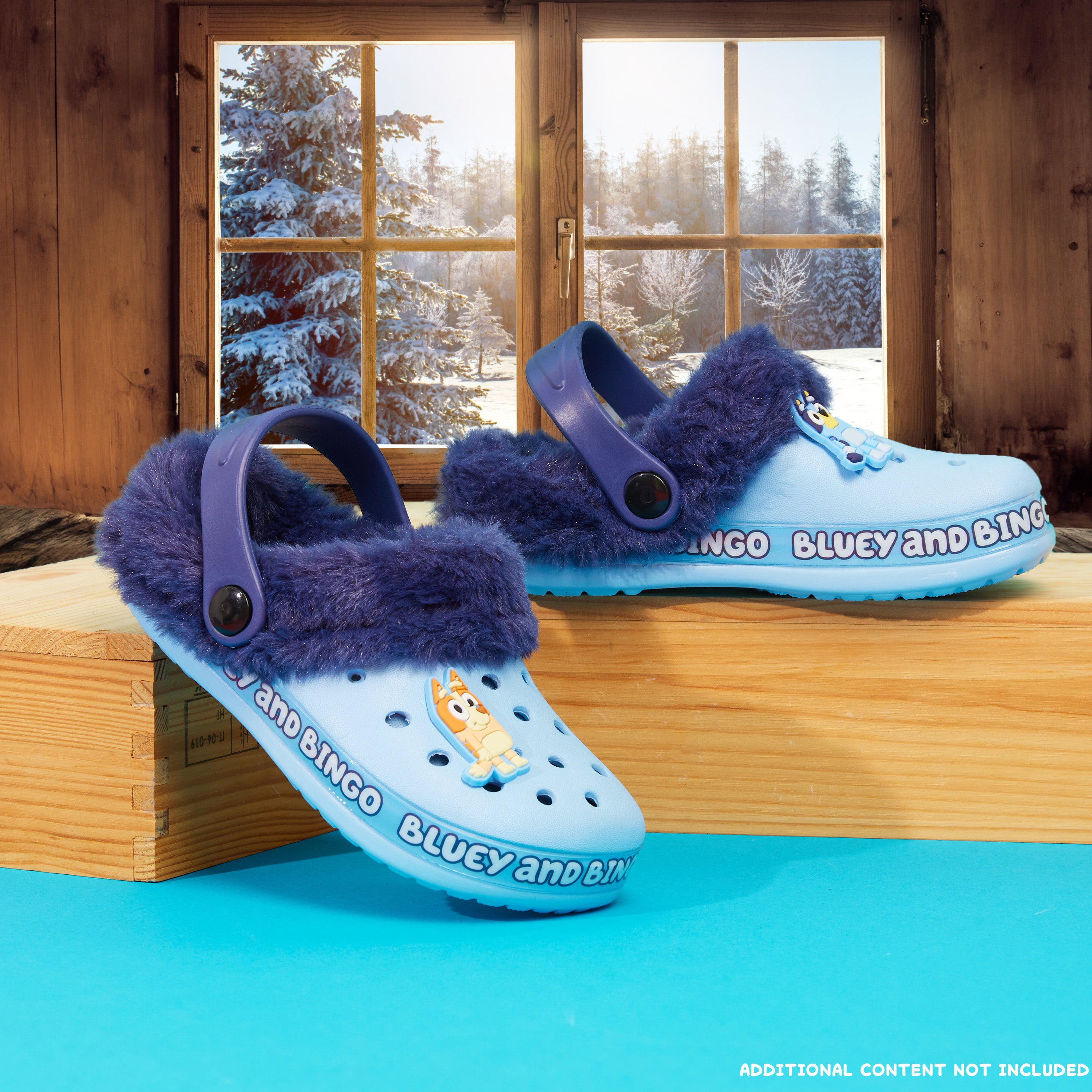 Bluey Kids Clogs with Removable Fur Lining & Charms Garden Shoes - Get Trend