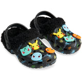 Pokemon Boys Clogs with Removable Fur Lining & Charms, Anime Gifts for Boys - Get Trend