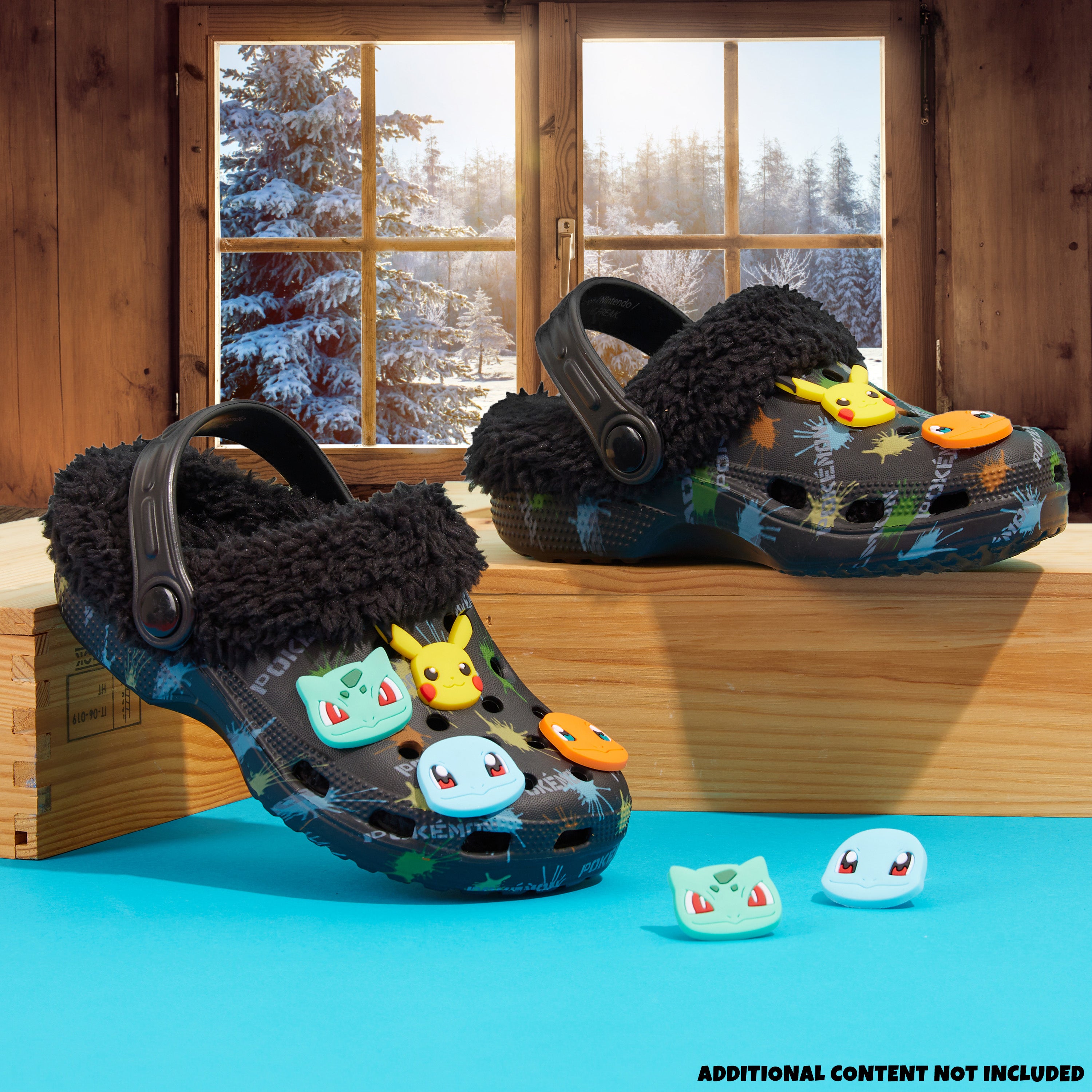 Pokemon Boys Clogs with Removable Fur Lining & Charms, Anime Gifts for Boys - Get Trend