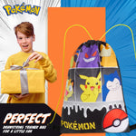 Pokemon Kids Drawstring Bag - Pikachu String Swim Bag for School, Sports, PE Bag - Get Trend