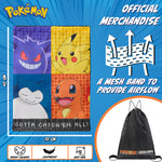Pokemon Kids Drawstring Bag - Pikachu String Swim Bag for School, Sports, PE Bag - Get Trend