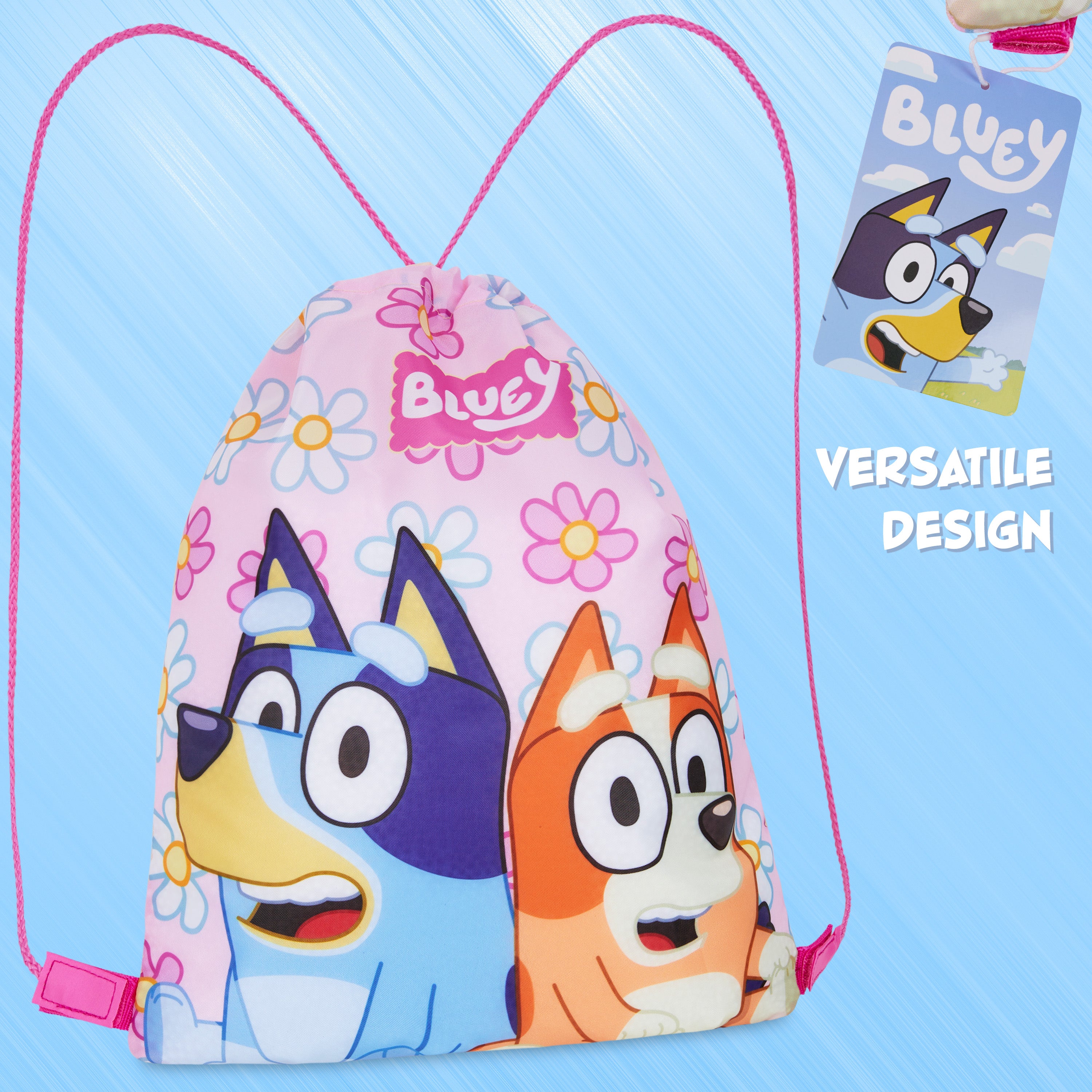 Bluey Drawstring Swim Bag for Girls, String Swimming Bag, School, Sports, Travel, PE Bag - Get Trend