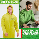 The Grinch Mens Fleece Hooded Onesie, Fluffy Loungewear - Funny Gifts for Him - Get Trend