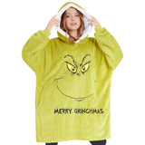 The Grinch Womens Oversized Fleece Hoodie, Cosy Loungewear - Gifts for Women Green - Get Trend