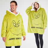 The Grinch Womens Oversized Fleece Hoodie, Cosy Loungewear - Gifts for Women Green - Get Trend