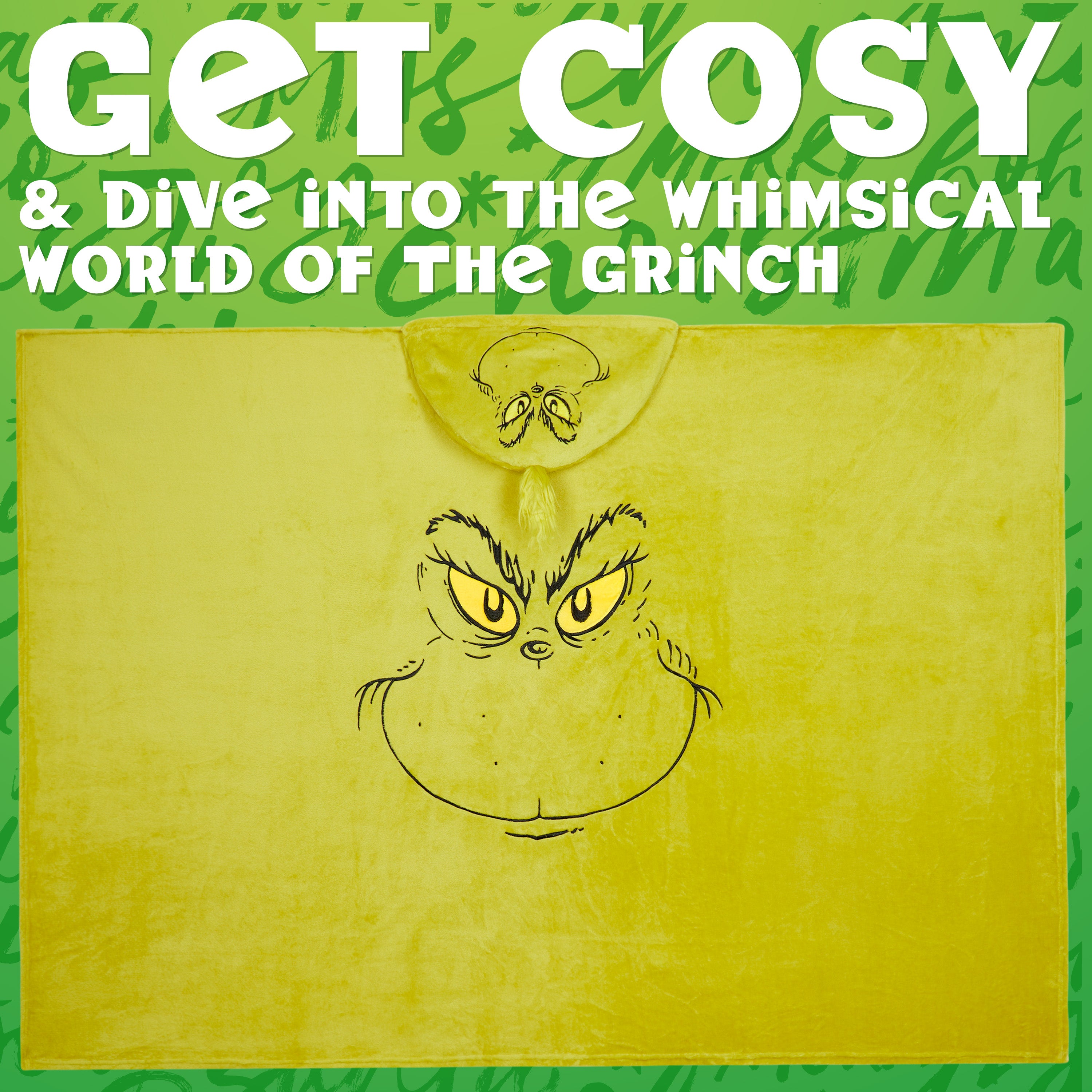 The Grinch Fleece Bed Blanket, Soft Bed Throw 150x120cm - Festive Gifts (Green) - Get Trend