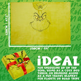 The Grinch Fleece Bed Blanket, Soft Bed Throw 150x120cm - Festive Gifts (Green) - Get Trend