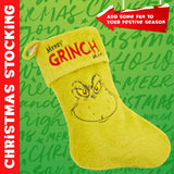 The Grinch Fluffy Christmas Stocking, Funny Festive Hanging Xmas Decor 44cm - Get Trend