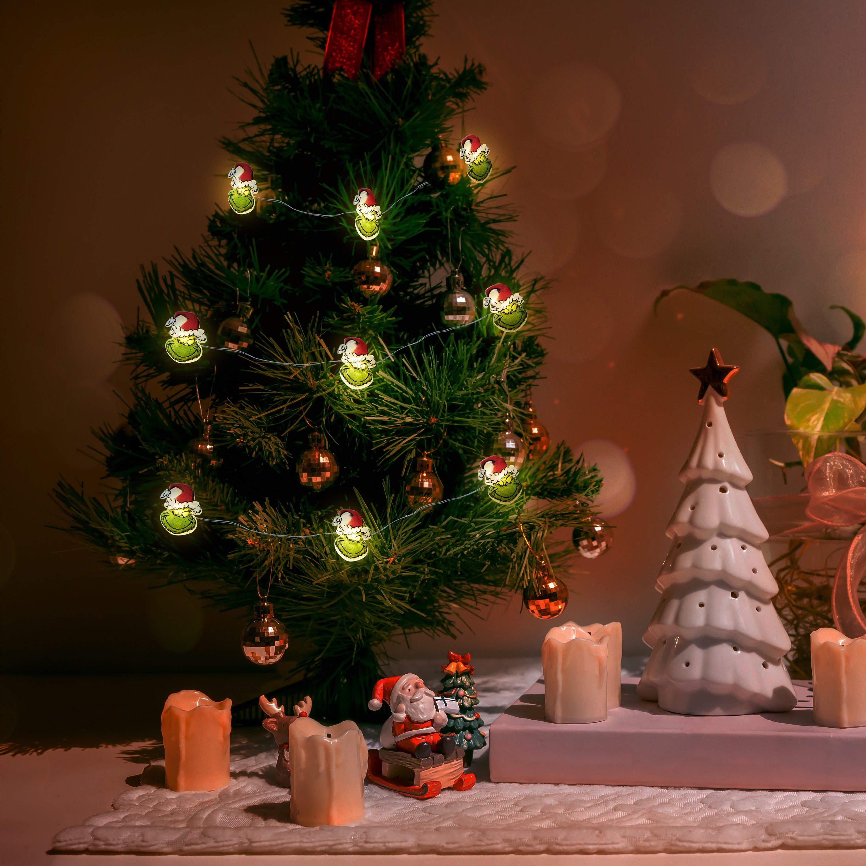 The Grinch LED Christmas String Lights, Battery Operated 170cm Fairy Lights (Green 2D) - Get Trend