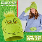 The Grinch Hat Scarf and Gloves Ladies Winter Accessories, Funny Hat Hand Warmer Long Hat Mitten - Gifts for Her - Get Trend