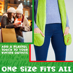 The Grinch Hat Scarf and Gloves Ladies Winter Accessories, Funny Hat Hand Warmer Long Hat Mitten - Gifts for Her - Get Trend