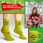 The Grinch Mug and Socks Gift Set Calf Socks and 340ml Mug - Gifts for Her - Get Trend