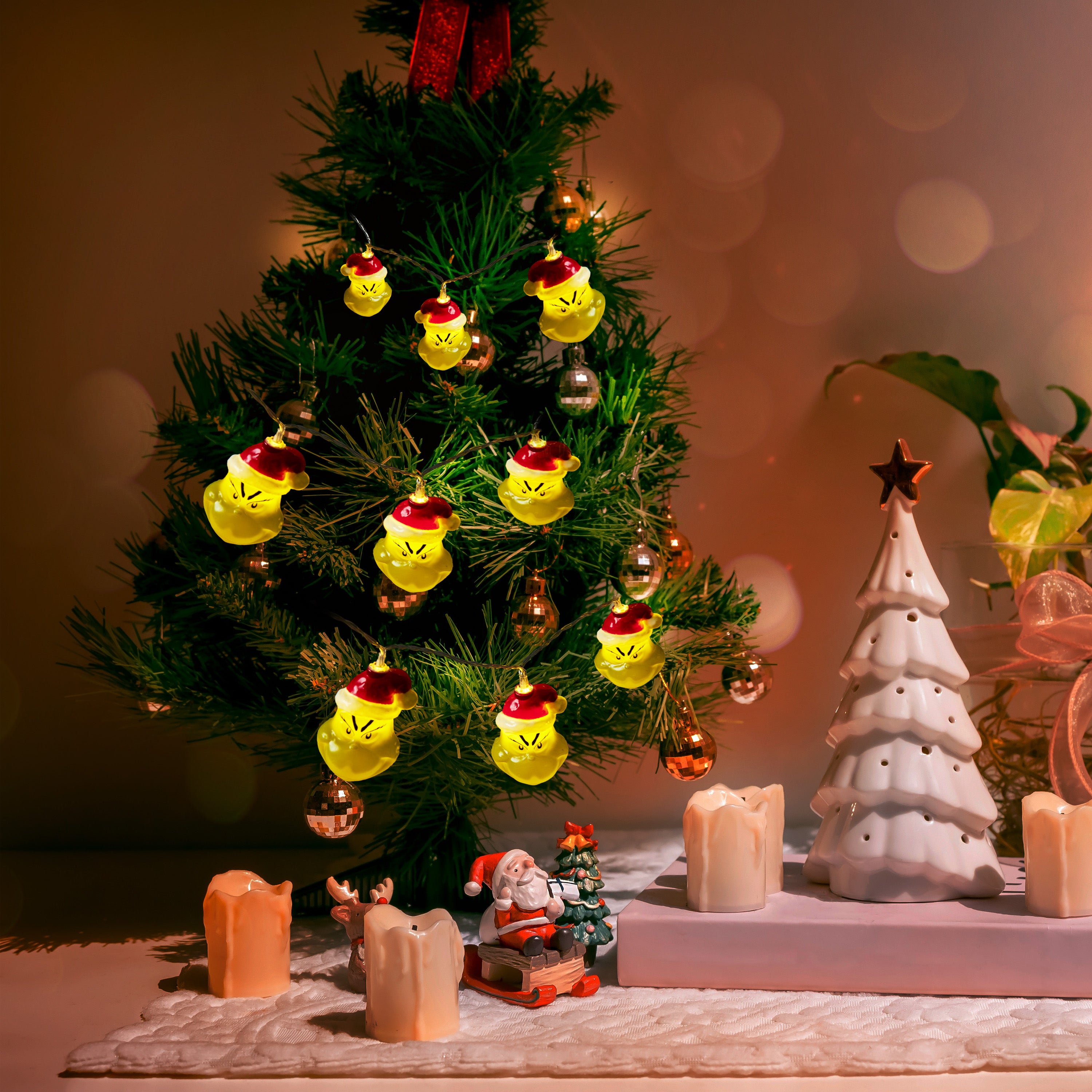 The Grinch Decorative String Lights (Green 3D) - Get Trend